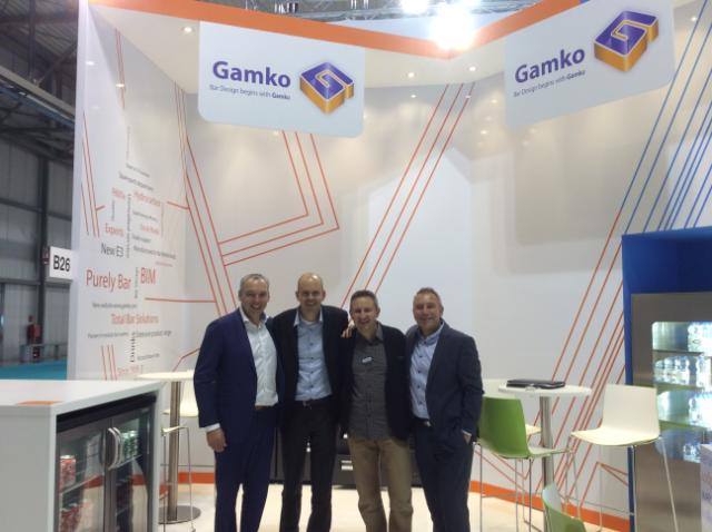 4 men from Foster Refrigerator at a tradeshow in Milan